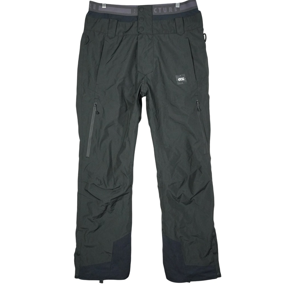 Picture Organic Men XL Black DryPlay Snow Pants Ski Snowboard Bio Sourced